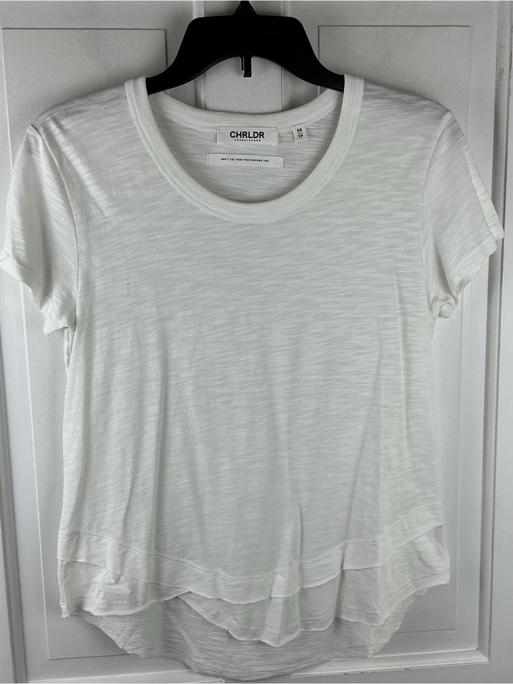 NEW CHRLDR ava short sleeve tee in white